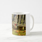 Schwarz-Weiß-Hühner im Bauernhof Kaffeetasse (VorderseiteRechts)