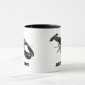 Schwarz-Weiß-Hummer Personalisiert Tasse (Zentrum)