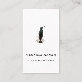 Schwarz-Weiß-Hummingbird-Visitenkarte Visitenkarte