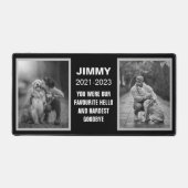 Schwarz-Weiß-Hund-Gedächtnis 2 FotoCollage Schreibtischunterlage (Vorderseite)