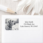 Schwarz-Weiß-Hund-KI-Sketch-Winterlandschaft (Insitu)