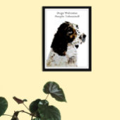 Schwarz-Weiß-Hund Malerei Springer Spanel Leinwanddruck