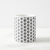 Schwarz-Weiß-Hund-Paw-Druck Kaffeetasse (Mittel)