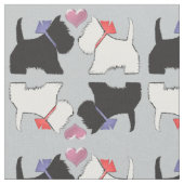 Schwarz-Weiß-Hunde Kunststoffe Stoff (Nahaufnahme)
