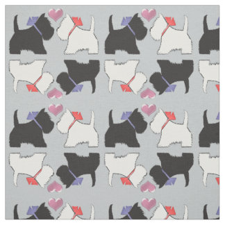 Schwarz-Weiß-Hunde Kunststoffe Stoff
