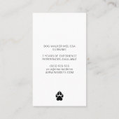 Schwarz-Weiß-Hunde-Linie Art Moderner Hundeschlitt Visitenkarte (Rückseite)