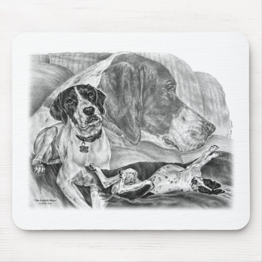 Schwarz-Weiß-Hunde Mousepad (Vorne)