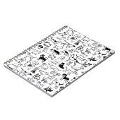 Schwarz-Weiß-Hunde-Muster | Coole Canine Lover Notizblock (Linke Seite)