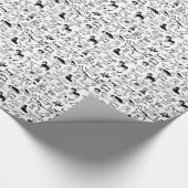 Schwarz-Weiß-Hunde-Muster| Niedlich Canine Lover's Geschenkpapier (Ecke)