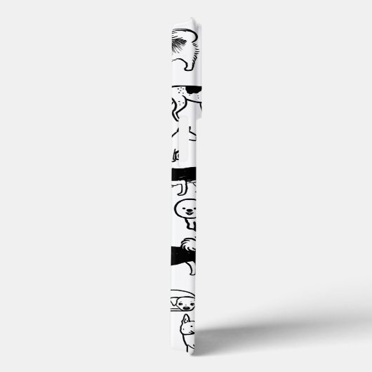 Schwarz-Weiß-Hunde-Muster | Niedliche Canine Lover Case-Mate iPhone Hülle (Rückseite / Rechts)