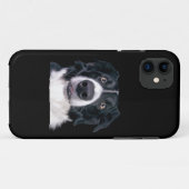 Schwarz-Weiß-Hundegesicht Case-Mate iPhone Hülle (Rückseite (Horizontal))
