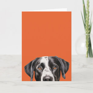 Schwarz-Weiß-Hundegesicht Einladung