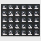 Schwarz-Weiß-Hundegesicht Geschenkpapier (Flach)