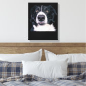Schwarz-Weiß-Hundegesicht Leinwanddruck (Insitu (Schlafzimmer))