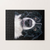 Schwarz-Weiß-Hundegesicht Puzzle (Horizontal)
