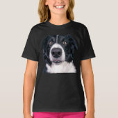 Schwarz-Weiß-Hundegesicht T-Shirt (Vorderseite)