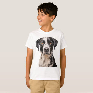 Schwarz-Weiß-Hundegesicht T-Shirt