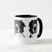 Schwarz-Weiß-Hundegesicht Tasse (VorderseiteRechts)