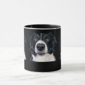 Schwarz-Weiß-Hundegesicht Tasse (Zentrum)