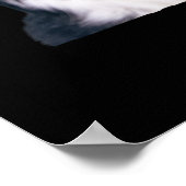 Schwarz-Weiß-Hundgesicht Poster (Ecke)