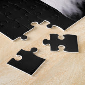 Schwarz-Weiß-Hundgesicht Puzzle (Seite)