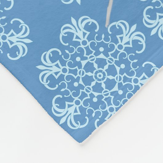 Schwarz-Weiß-Husky Fleecedecke (Ecke)