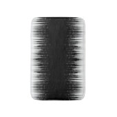 Schwarz-Weiß-Hypnotic-Line-Streaks Art Badematte (Vorderseite Vertikal)