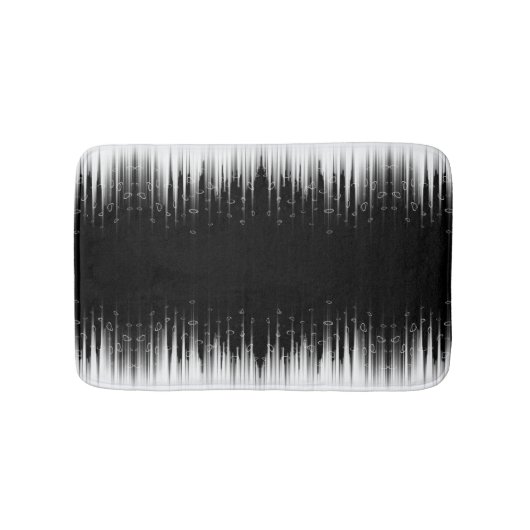 Schwarz-Weiß-Hypnotic-Line-Streaks Art Badematte (Vorderseite)