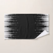 Schwarz-Weiß-Hypnotic-Line-Streaks Art Badhandtuch Set (Handtuch)