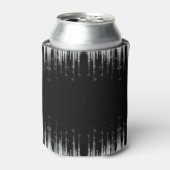 Schwarz-Weiß-Hypnotic-Line-Streaks Art Dosenkühler (Kanne Vorderseite)