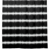Schwarz-Weiß-Hypnotic-Line-Streaks Art Duschvorhang (Vorderseite)