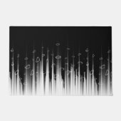 Schwarz-Weiß-Hypnotic-Line-Streaks Art Fußmatte (Vorderseite)