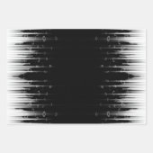 Schwarz-Weiß-Hypnotic-Line-Streaks Art Geschenkpapier Set (Vorderseite 2)