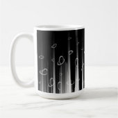 Schwarz-Weiß-Hypnotic-Line-Streaks Art Kaffeetasse (Links)