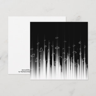 Schwarz-Weiß-Hypnotic-Line-Streaks Art Karte