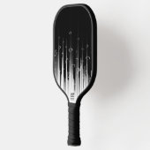 Schwarz-Weiß-Hypnotic-Line-Streaks Art Pickleball Schläger (Links)