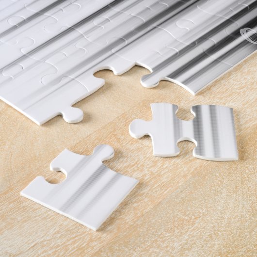 Schwarz-Weiß-Hypnotic-Line-Streaks Art Puzzle (Seite)