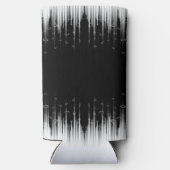 Schwarz-Weiß-Hypnotic-Line-Streaks Art Selters Dosenkühler (Rückseite)