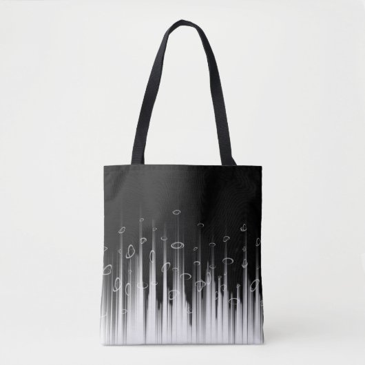 Schwarz-Weiß-Hypnotic-Line-Streaks Art Tasche (Vorderseite)