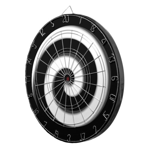 Schwarz-Weiß-Hypnotik-Dart-Mainboard Dartscheibe (Vorderseite rechts)