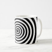 Schwarz-Weiß-Hypnotik Kaffeetasse (VorderseiteRechts)