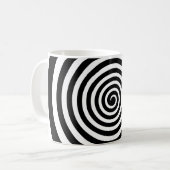 Schwarz-Weiß-Hypnotik Kaffeetasse (Vorderseite Links)