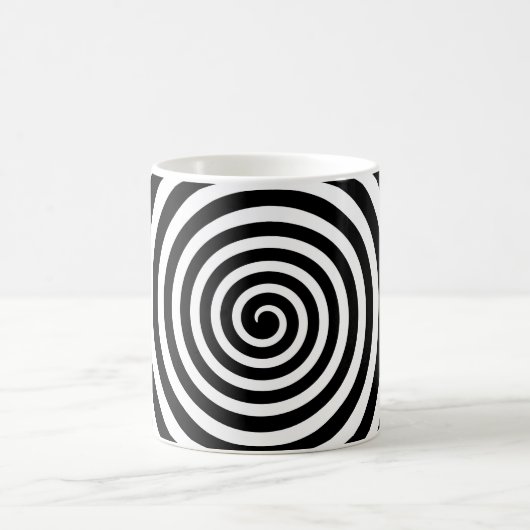 Schwarz-Weiß-Hypnotik Kaffeetasse (Mittel)