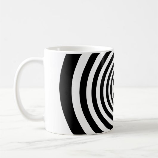 Schwarz-Weiß-Hypnotik Kaffeetasse (Links)