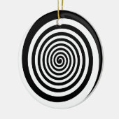 Schwarz-Weiß-Hypnotik Keramikornament (Links)