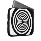 Schwarz-Weiß-Hypnotik Laptopschutzhülle (Vorne Rechts)
