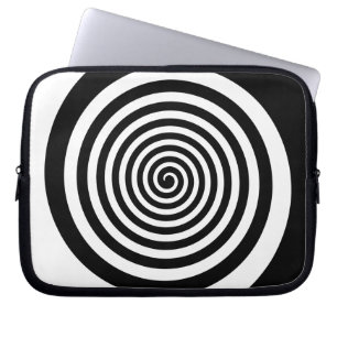 Schwarz-Weiß-Hypnotik Laptopschutzhülle