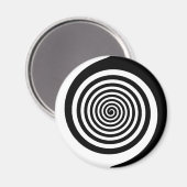 Schwarz-Weiß-Hypnotik Magnet (Vorderseite/Rückseite)