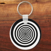 Schwarz-Weiß-Hypnotik Schlüsselanhänger (Vorderseite)
