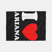 Schwarz-weiß I Liebe Ariana Fleecedecke (Vorderseite (Horizontal))